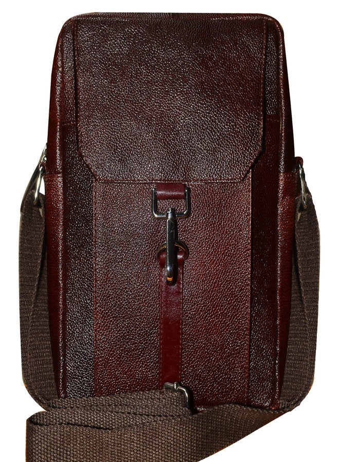 ABYS Genuine Leather Unisex Leather Bag||Cross Over Shoulder Messenger Bag (IN16CF) - Image 1