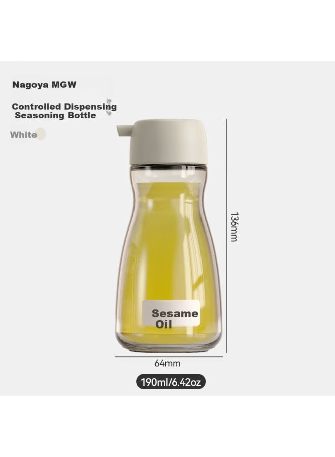 Bdo Glass Oil Dispenser Soy Sauce Bottle Condiment Bottle Vinegar Bottle Leak-proof Table Seasoning Bottle Home Kitchen Restaurant 190ml*2 - Image 1