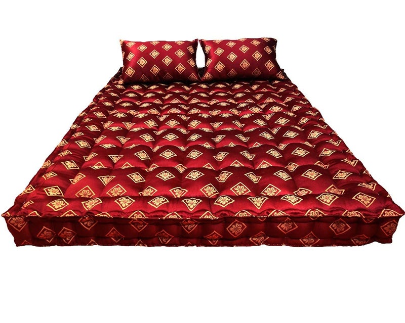 VG MATTRESS VG Mattress Organic Silk Cotton Kapok Ilavam Panju Queen Size Mattress 65 x 5 ft 78 x 60 x 6 Inches with 2 PillowsPanipat Cloth - Image 1