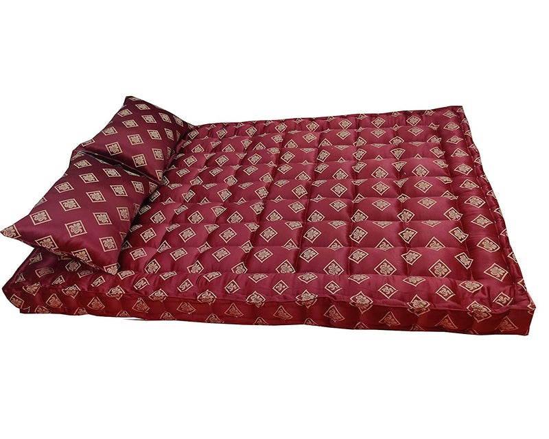 VG MATTRESS VG Mattress Organic Silk Cotton Kapok Ilavam Panju Queen Size Mattress 65 x 5 ft 78 x 60 x 6 Inches with 2 PillowsPanipat Cloth - Image 3
