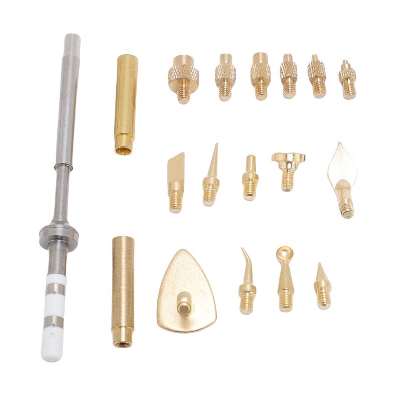 Heat Set Insert Tool Kit: Premium Brass Female Thread Tips - Quick Switching 3D Printing Finishing Tool for 3D Printing & Welding Projects - Image 1