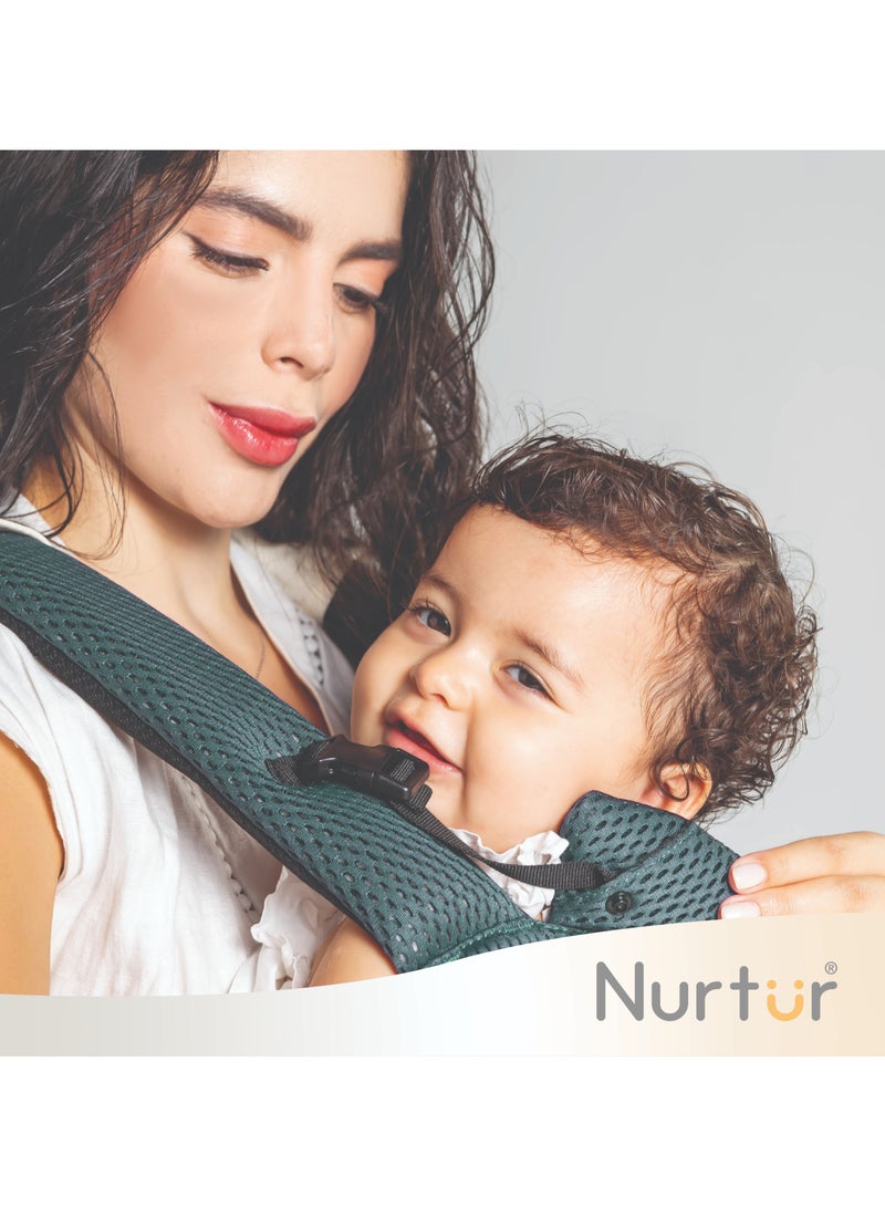 Nurtur Willow Deluxe Mesh Infant Baby Carrier – Premium Fabric, Dual-Facing Comfort, Adjustable Cushioned Straps, & Built-In Baby Bib  - Image 3