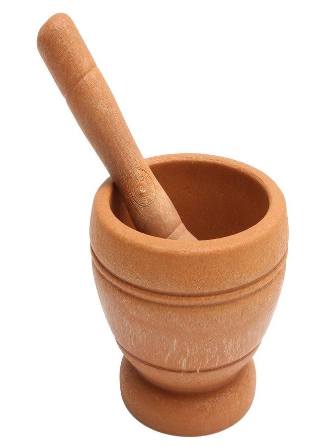 Raitron Resin Pestle & Mortar Set Garlic Herb Spice Mixing Grinder Crusher Kitchen Bowl Smashing Tools-Wood - Image 1