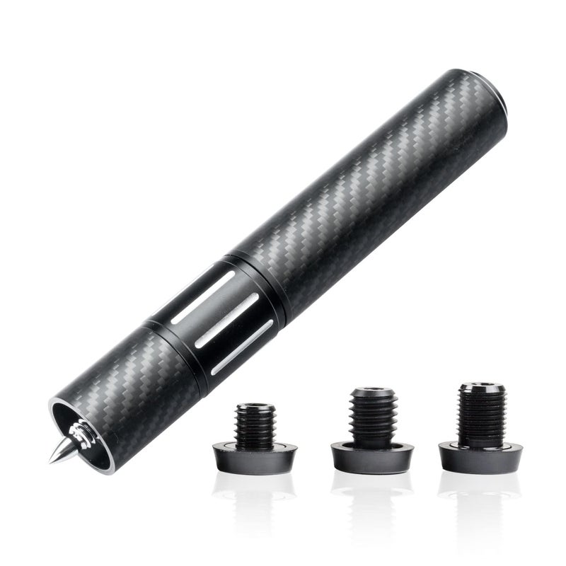 KONLLEN Threaded Carbon Fiber Pool Cue Extension with 3 Bumpers BulletShaped Joint for Stable Fit Preserves Balance Stroke Feel ToolFree Installation - Image 2