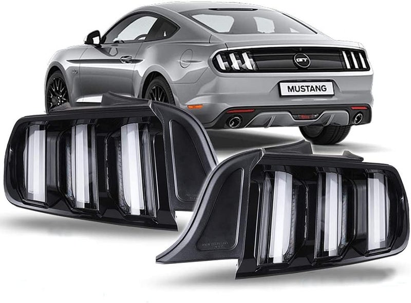 CPW Euro Style LED Tail Lights for 2015-2022 Ford Mustang - Sequential Plug & Play (Clear) - Image 1
