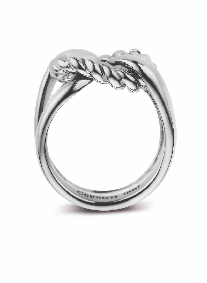 شيروتي 1881 خاتم إصبع نسائي من الستانلس ستيل من تشيارا