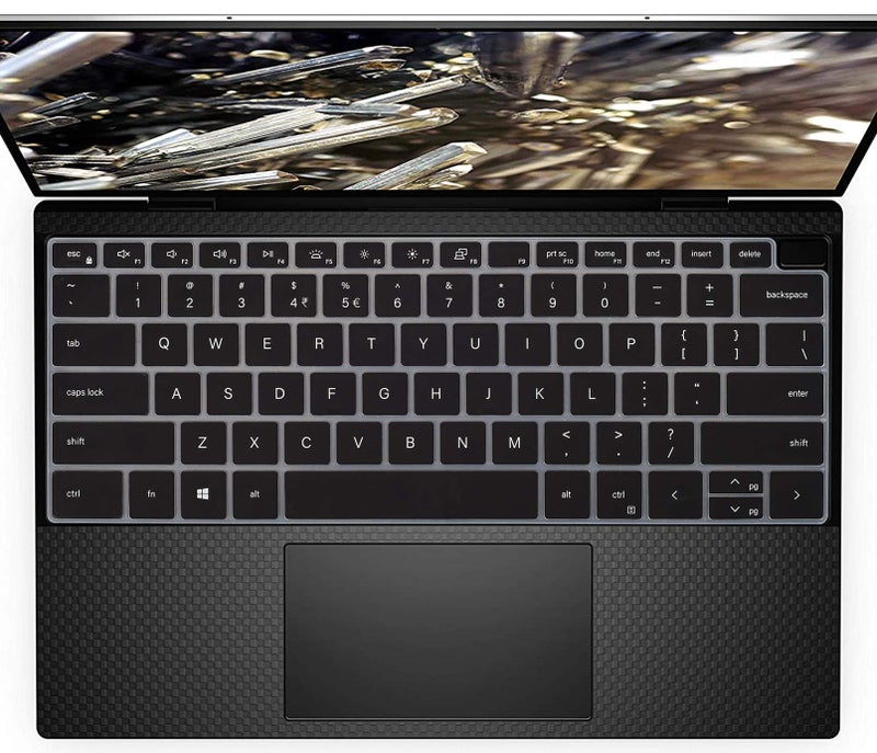 imComor Keyboard Cover for 2020 Dell New XPS 13 9300 9310 13.4 inch Laptop Keyboard Cover Protective Skin, Dell XPS 13 9300 9310 Accessories, New XPS 13 9300 9310 Standard Keyboard Skin, Black (US Layout) - Image 1