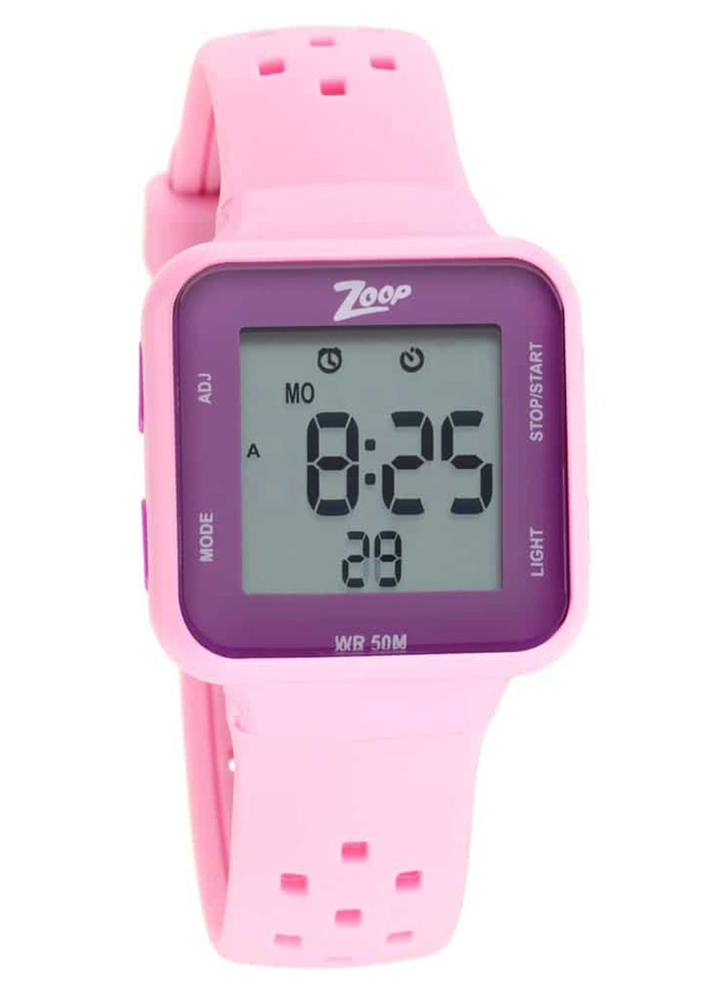 Zoop Kids Unisex Digital Round Shape Silicone Wrist Watch 16022PP02 - 40.3 Mm - Image 1