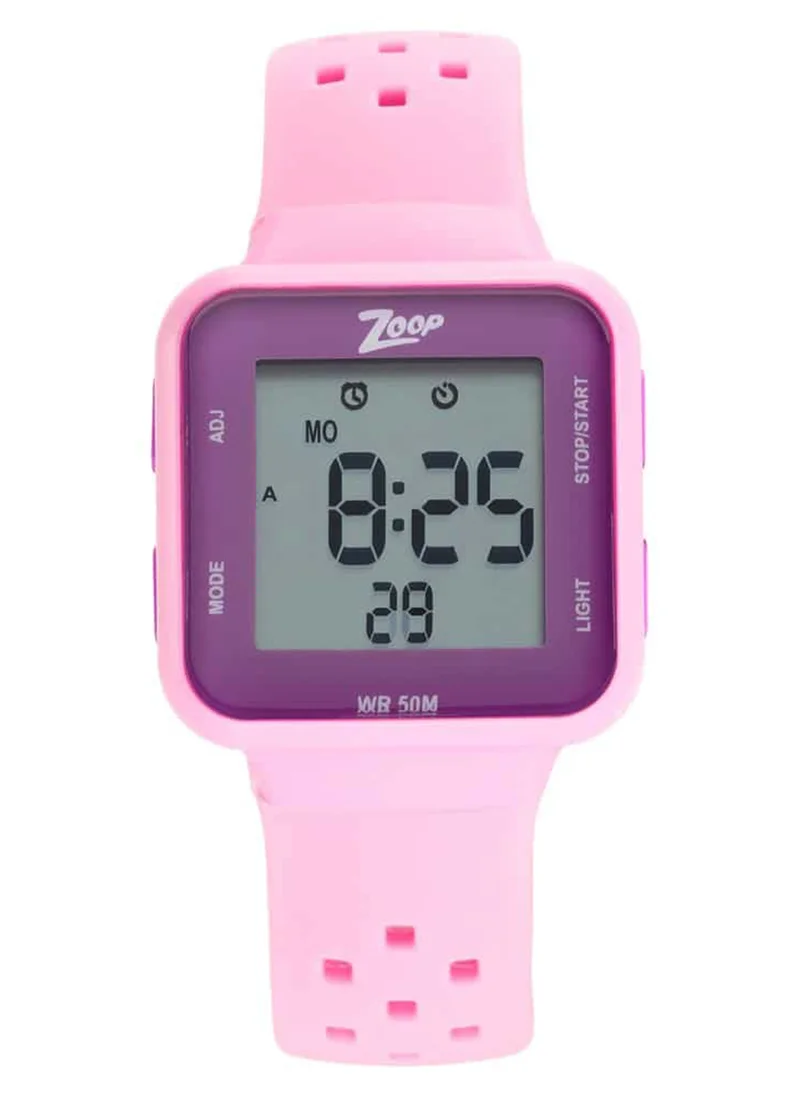 Zoop Kids Unisex Digital Round Shape Silicone Wrist Watch 16022PP02 - 40.3 Mm