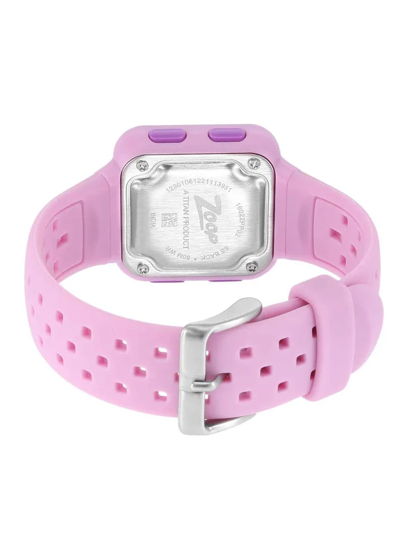 Zoop Kids Unisex Digital Round Shape Silicone Wrist Watch 16022PP02 - 40.3 Mm