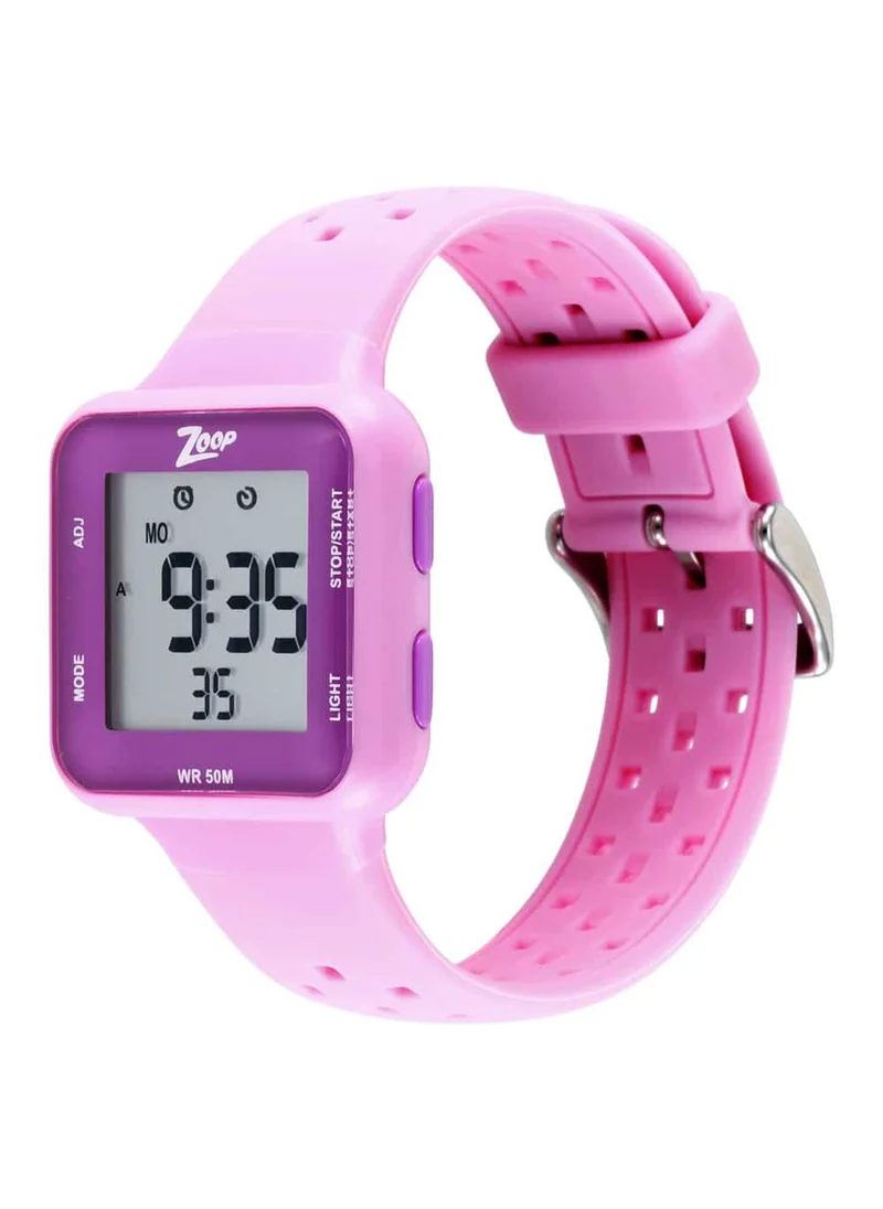 Zoop Kids Unisex Digital Round Shape Silicone Wrist Watch 16022PP02 - 40.3 Mm
