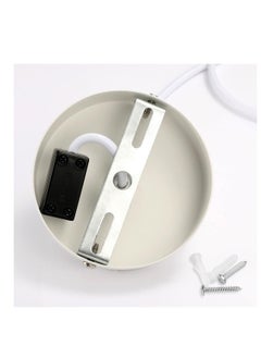 SYOSI Ceiling Pendant & Lamp Holder, Metal Pendant Light Fitting, E27 Lamp Holder, Fitting Set with Braided Fabric Cable  - Image 4
