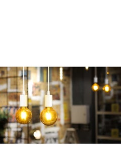 SYOSI Ceiling Pendant & Lamp Holder, Metal Pendant Light Fitting, E27 Lamp Holder, Fitting Set with Braided Fabric Cable  - Image 3