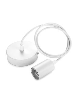 SYOSI Ceiling Pendant & Lamp Holder, Metal Pendant Light Fitting, E27 Lamp Holder, Fitting Set with Braided Fabric Cable  - Image 1