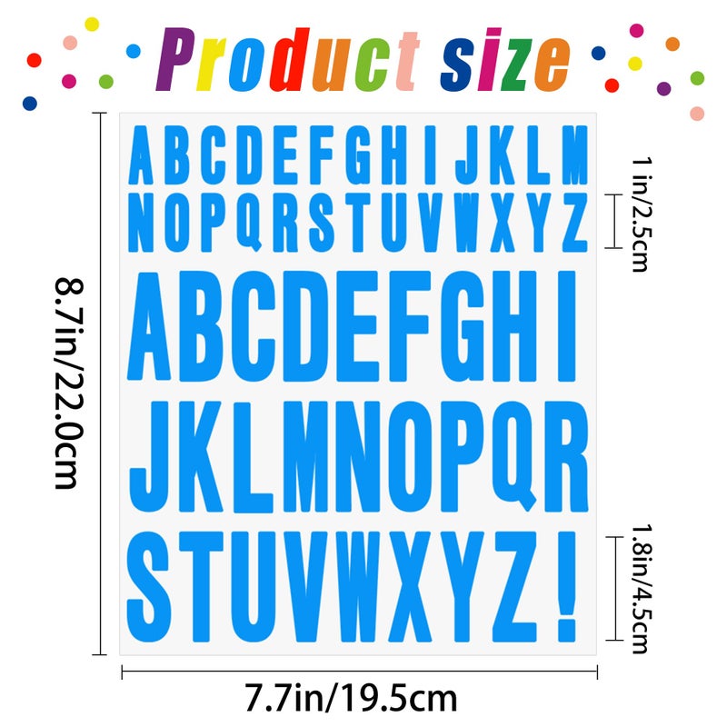 Metsyth 24 Sheets Letter Stickers 1272 Pcs Alphabet Sticker,1inch 2inch Self Adhesive Vinyl Letter Stickers Aesthetic Waterproof Decals for Scrapbooking,Water Bottles,Cup,Poster,Bulletin Board (Multicolor) - Image 2