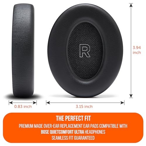 WC PadZ QC Ultra – Upgraded Replacement Earpads Compatible with Bose QuietComfort Ultra Gen 1 & Gen 2 by Wicked Cushions | Enhanced Comfort, Thickness & Durability | Black - Image 5