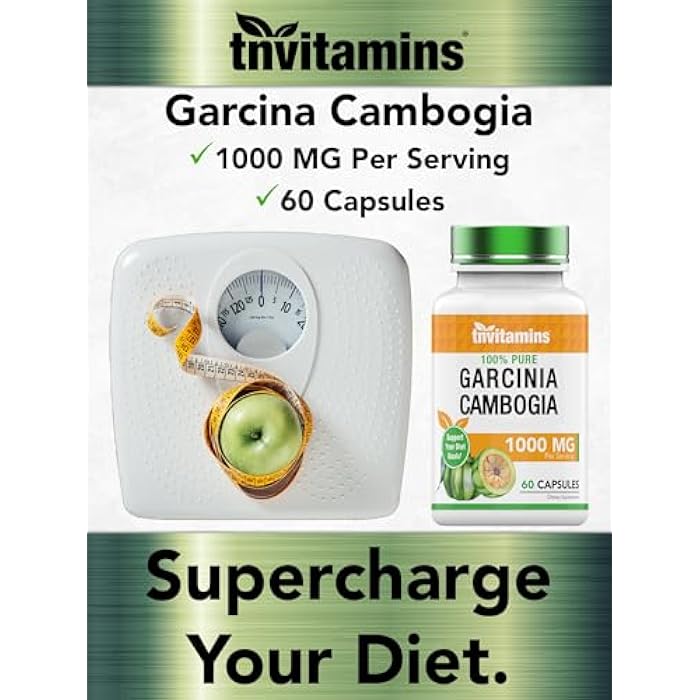 tnvitamins Garcinia Cambogia Extract Capsules (1000 MG x 60 Pills) with Chromium | Weight Loss Pills for Women & Men* | Appetite Suppressant for Weight Loss - Image 3