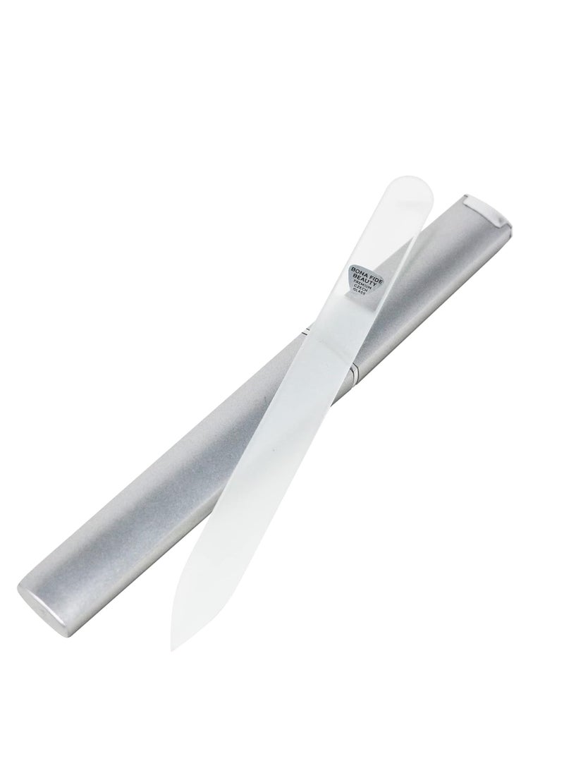 Bona Fide Beauty - Bona Fide Beauty Czech Glass Nail Files for Natural Nails (Clear) - 1Pc Crystal Nail Filer, Nano Glass File with Case Handcrafted in The Czech Republic - Image 1