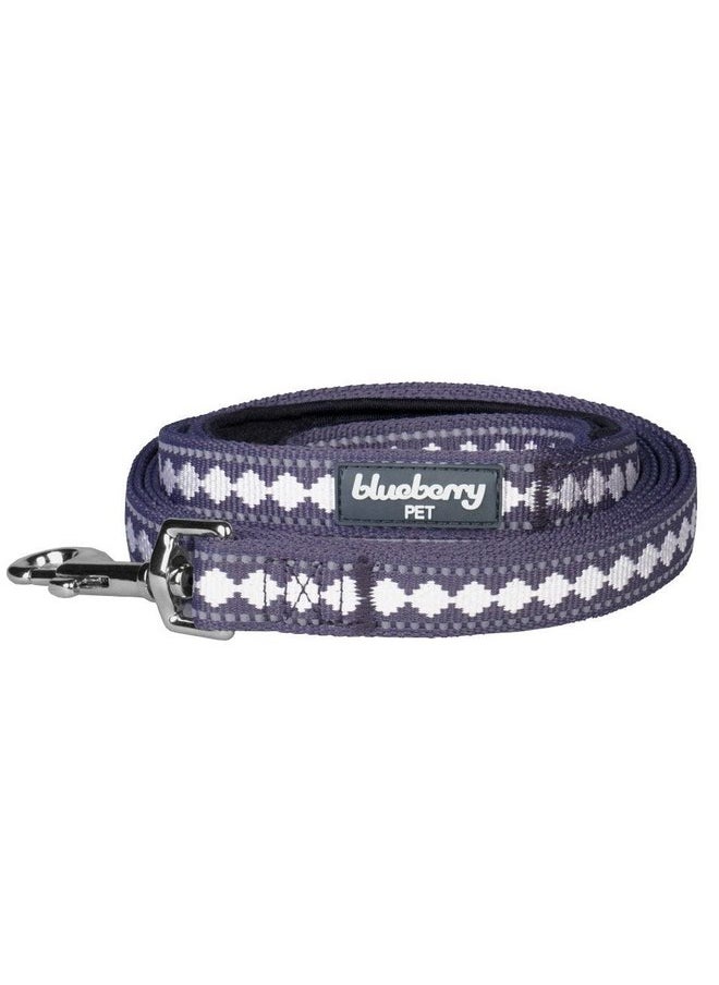 Blueberry Pet Blueberry Pet 3M Reflective Jacquard Dog Leash with Soft & Comfortable Handle, 4 ft x 1", Purple Grey, Large, Leashes for Dogs  - Image 1