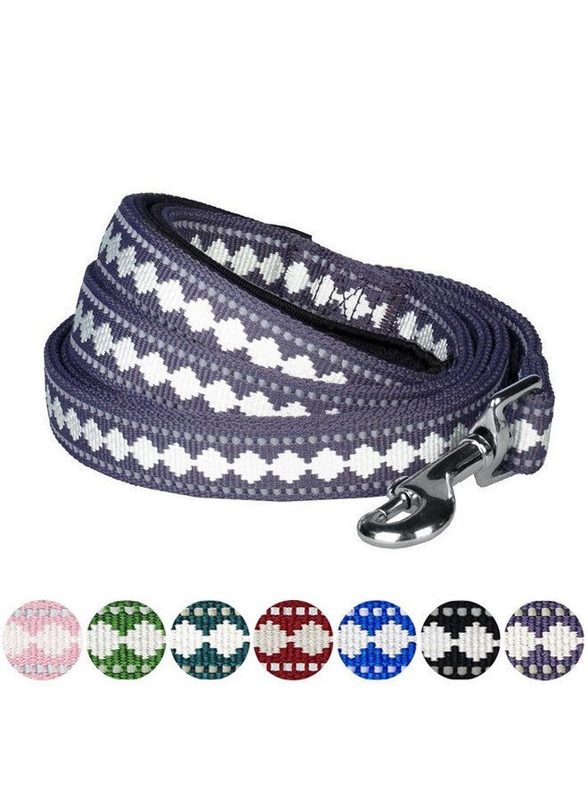 Blueberry Pet Blueberry Pet 3M Reflective Jacquard Dog Leash with Soft & Comfortable Handle, 4 ft x 1", Purple Grey, Large, Leashes for Dogs  - Image 5