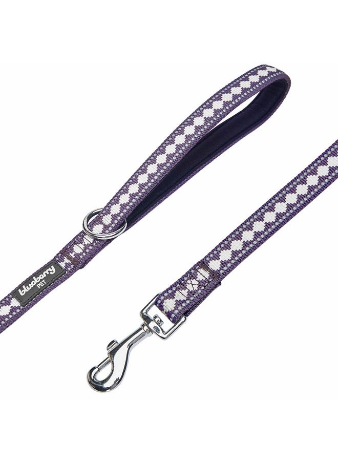 Blueberry Pet Blueberry Pet 3M Reflective Jacquard Dog Leash with Soft & Comfortable Handle, 4 ft x 1", Purple Grey, Large, Leashes for Dogs  - Image 3