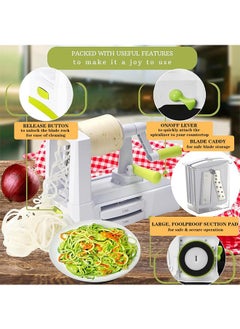 Garlo 5-Blade Vegetable Spiralizer: Strongest Spiral Slicer, Best Veggie Pasta Spaghetti Maker for Low Carb/Paleo/Gluten-Free/Vegan Meals, With Extra Blade Caddy  - Image 5