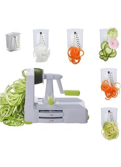 Garlo 5-Blade Vegetable Spiralizer: Strongest Spiral Slicer, Best Veggie Pasta Spaghetti Maker for Low Carb/Paleo/Gluten-Free/Vegan Meals, With Extra Blade Caddy  - Image 1