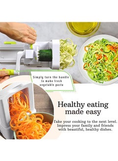 Garlo 5-Blade Vegetable Spiralizer: Strongest Spiral Slicer, Best Veggie Pasta Spaghetti Maker for Low Carb/Paleo/Gluten-Free/Vegan Meals, With Extra Blade Caddy  - Image 2