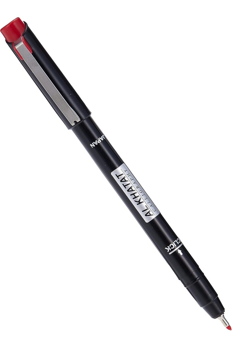 Al Khatat Calligraphy Pen, 2 mm Line Width, Red - Image 1