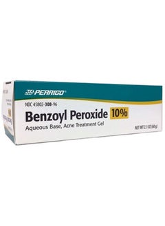 PERRIGO 10% Benzoyl Peroxide Acne Treatment Gel 2.1 Oz (Pack Of 2) 