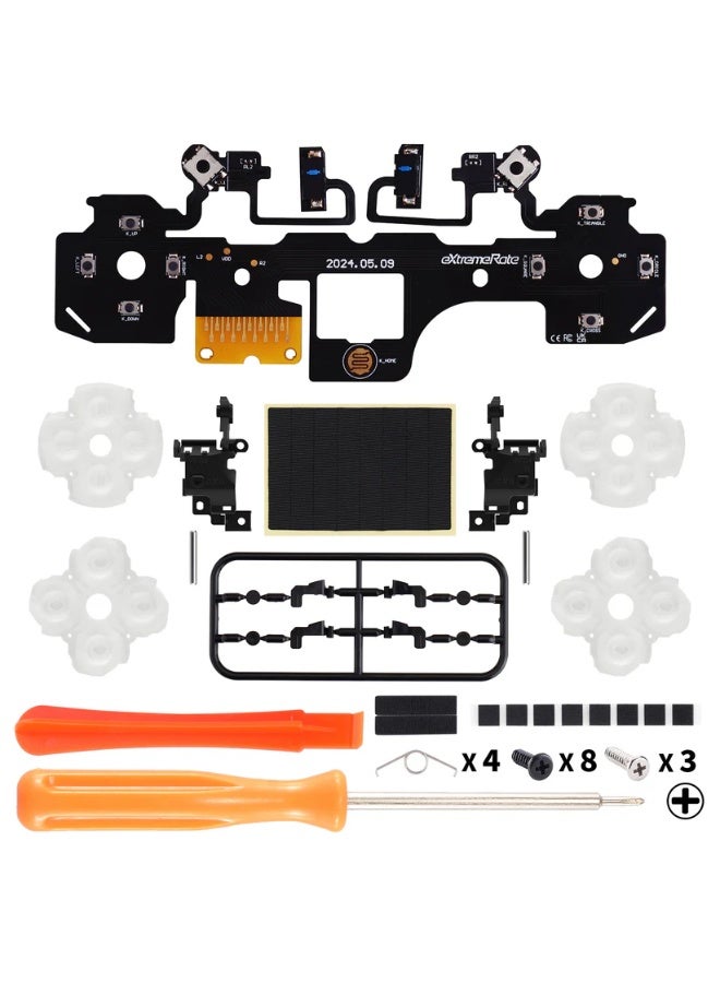 eXtremeRate مجموعة eXtremeRate الكاملة - مجموعة Clicky Kit V2 لوحدة تحكم PS5 BDM-040/050 أزرار وجه الكتف، ومجموعة مشغلات شعر Clicky Switch L2R2 الصغيرة، وأزرار وجه L1R1 اللمسية لنقرة الماوس لوحدة تحكم PS5 - Image 2