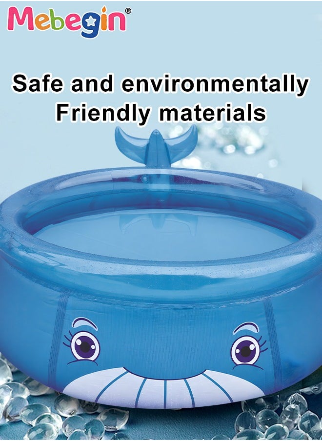 MEBEGIN - 175*62cm Whale Shape Inflatable Swimming Pool, Thickened Inflatable Lounge Pool Ball Pit, Cool Summer Swimming Pool Game, Suitatble for Family Use, Outdoor, Garden, Backyard and Summer Water Party - Image 1