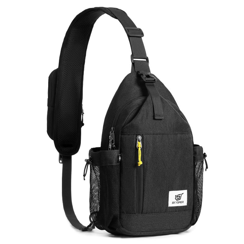 SKYSPER Sling Bag Anti-Theft Crossbody Bag RFID Travel Cross Body Shoulder Sling Backpack(Black) - Image 1