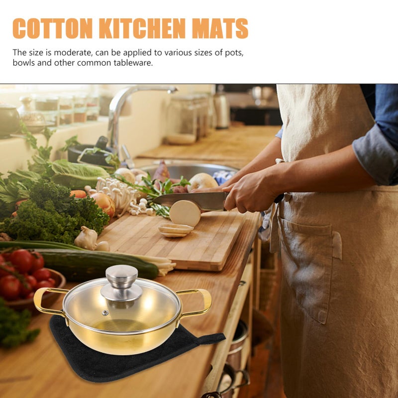 Thickened Cotton Pot Mats 2pcs Multi Use Insulation Pads for Kitchen Dining Table - Image 3