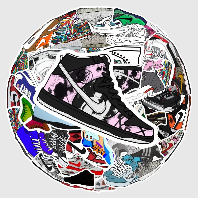 Ash  Roh Ash & Roh® 50Pcs Cute Animal Stickers,Vinyl Waterproof Stickers for Laptop,Bumper,Skateboard,Water Bottles,Computer,Phone, Cute Animal Stickers for Kids Teens (Shoe) - Image 2