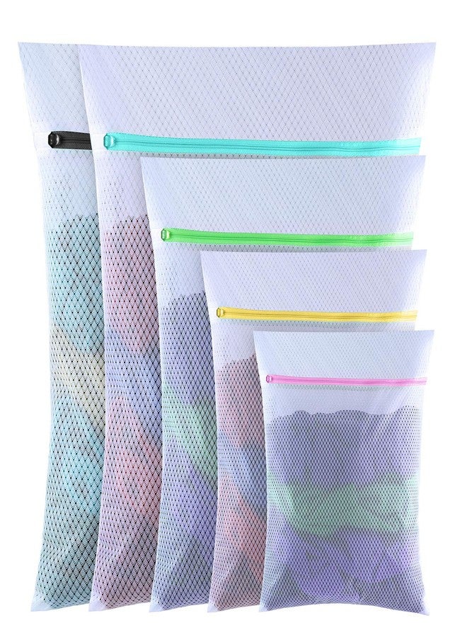 GOGOODA 5 Pack Mesh Laundry Bags, Delicates Washing Bags for Sweater Blouse Hosiery Bras Premium Wash Bags for Travel Storage Organization (5 Set) - Image 1