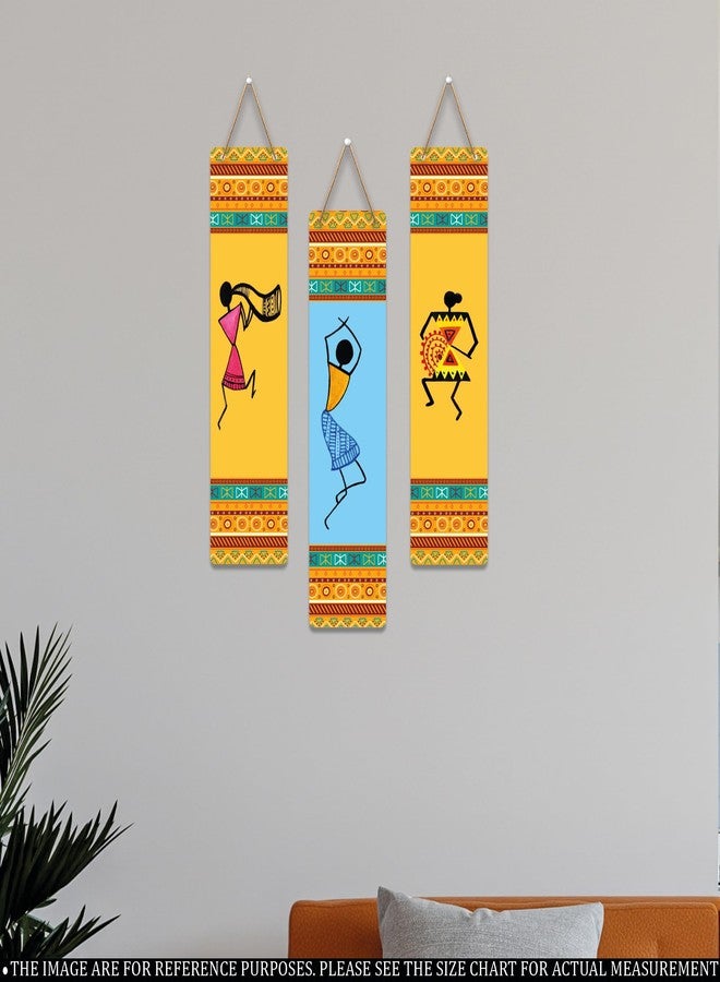IT2M wood MDF Wall Hanging For Home Décor For Living Room Bedroom Office|Sheet 3mm|HD Quality Print|Laser Cut|Set of 3|Size: 12 X 3 Inches each|IW42 - Image 2