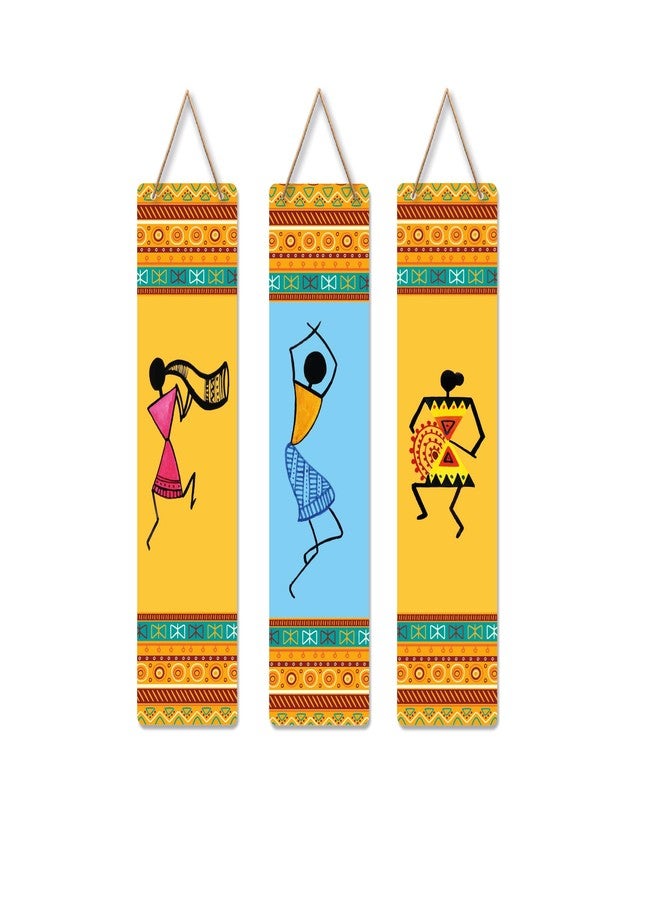 IT2M wood MDF Wall Hanging For Home Décor For Living Room Bedroom Office|Sheet 3mm|HD Quality Print|Laser Cut|Set of 3|Size: 12 X 3 Inches each|IW42 - Image 1