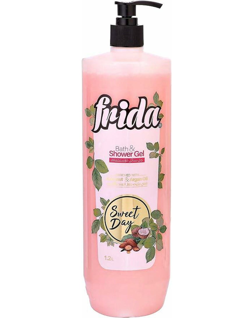 Frida Bath & Shower Gel Sweet Day 1.2 L + Lofa Multi Color - Image 2