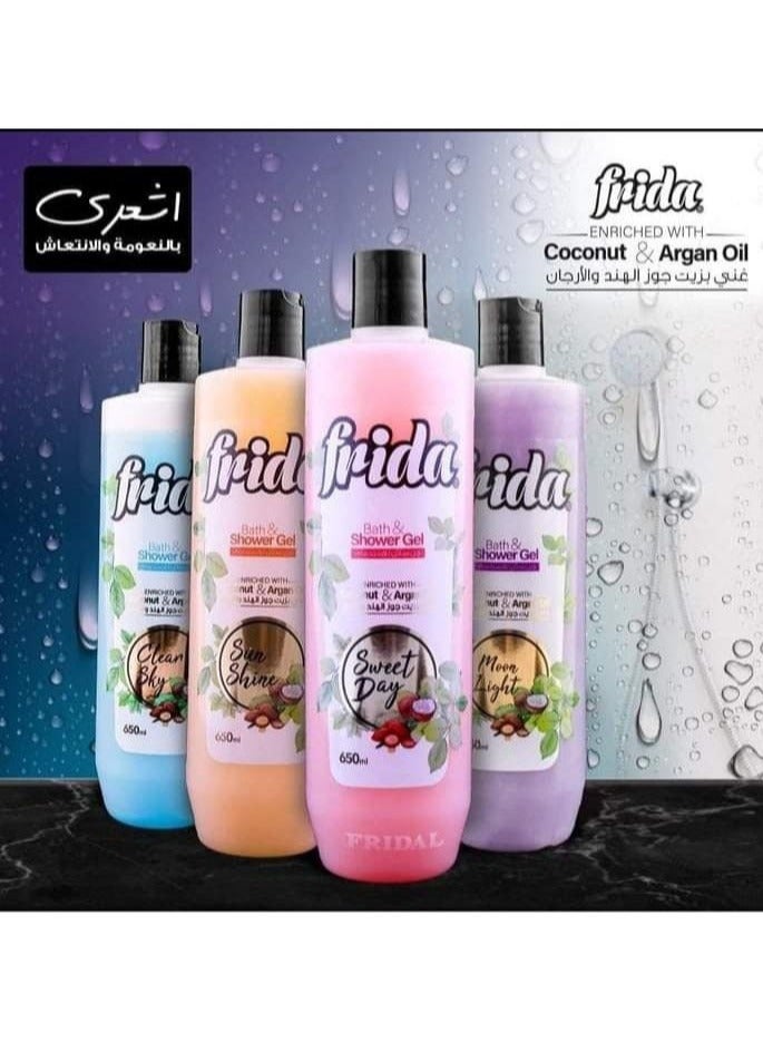 Frida Bath & Shower Gel Sweet Day 1.2 L + Lofa Multi Color - Image 5