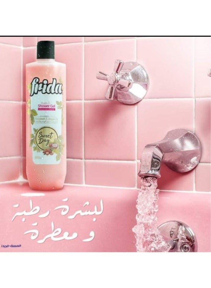 Frida Bath & Shower Gel Sweet Day 1.2 L + Lofa Multi Color - Image 3