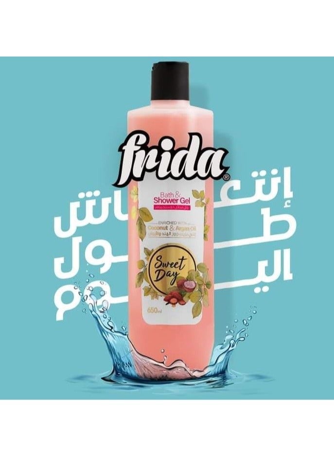 Frida Bath & Shower Gel Sweet Day 1.2 L + Lofa Multi Color - Image 4