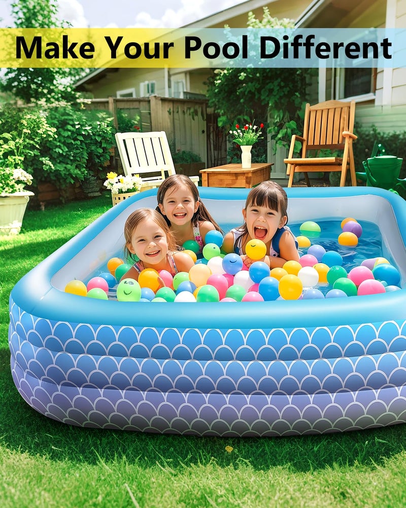 Sunrio 2025 Upgrade Inflatable Pool for Kids and Adults-120"*72"*22" Full-Sized Inflatable Swimming Pool Leakproof Blow Up Above Ground for Backyard Outdoor Garden Summer Water Party Pink - Image 3