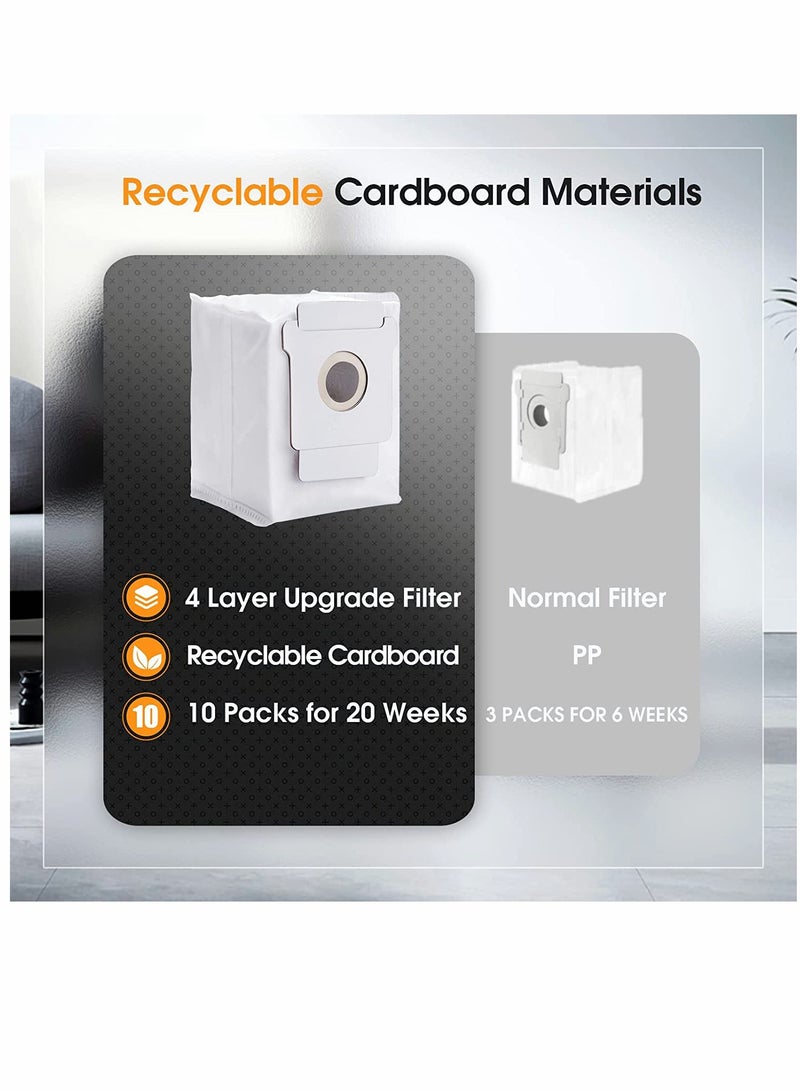 KASTWAVE Roomba Bags with Recyclable Cardboard,for iRobot Replacement Parts, Clean Base Automatic Dirt Disposal Vacuum Bags, Compatible for iRobot Roomba J7 J7+,i7, i7+, i3+,i6+,s9(9150), s9+ 8 Packs(9550)  - Image 4