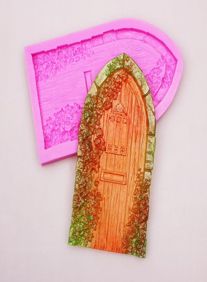 acvcatto Fairy Garden Door Fondant Molds, Enchanted Vintage Treehouse Silicone Chocolate Molds, Cake Decorating Baking Molds for Pudding Jelly Cookie Candy Gum Dessert Clay Resin DIY Craft - Image 5