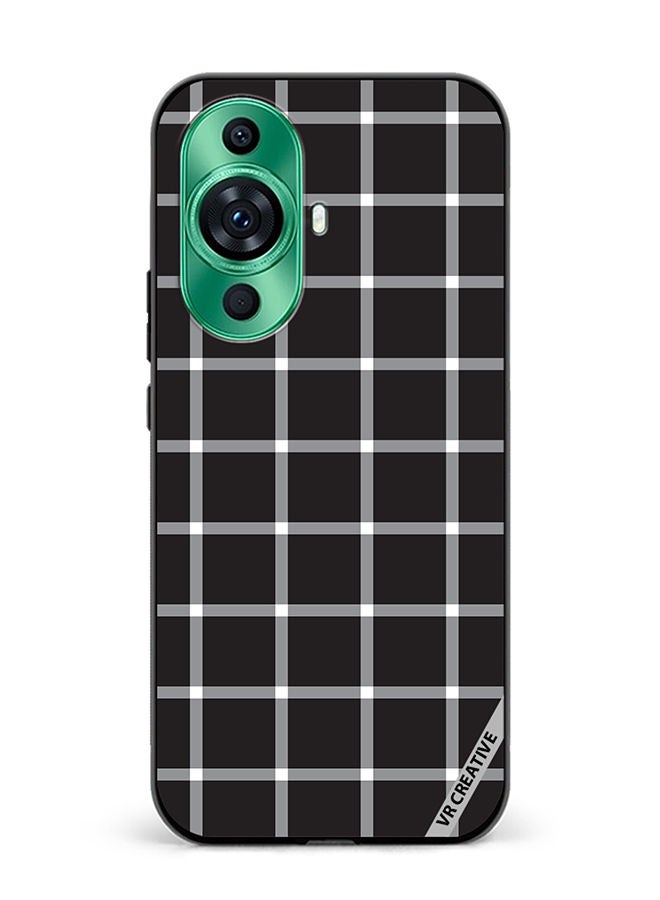 VR CREATIVE Protective Case Cover For Huawei nova 11 Ultra Black White Checkered Design Multicolour - Image 1