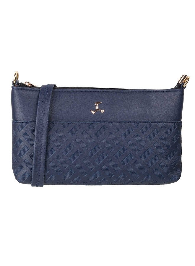 Mochi Women Blue Zip Top Sling Bag (66-7254) - Image 1