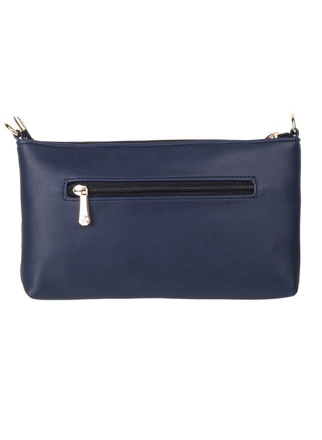 Mochi Women Blue Zip Top Sling Bag (66-7254) - Image 3