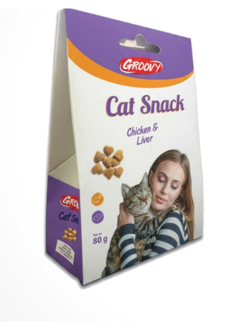 Groovy Cat Snack  For Cats With Chicken & Liver 80 g