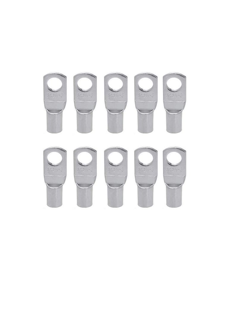 Copper Cable Lugs 10Pcs Set-Wire Terminals, Connector Cable lugs Ring Battery SC Terminals, for Marine, Solar, Automotive, Electric, Home Applications etc (Hole Size 10mm, Cable Size 50mm)  - Image 1